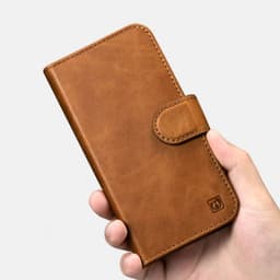 iPhone 16 Pro Max - iCarer Oil Wax Premium Genuine Leather Detachable 2 in 1 Wallet Flip Case con RFID Blocker, nero – Bild 7