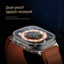 Apple Watch Ultra 1/2 49 mm - Pellicola protettiva in vetro temperato DUX, resistente ai graffi 9H, nero – Bild 8