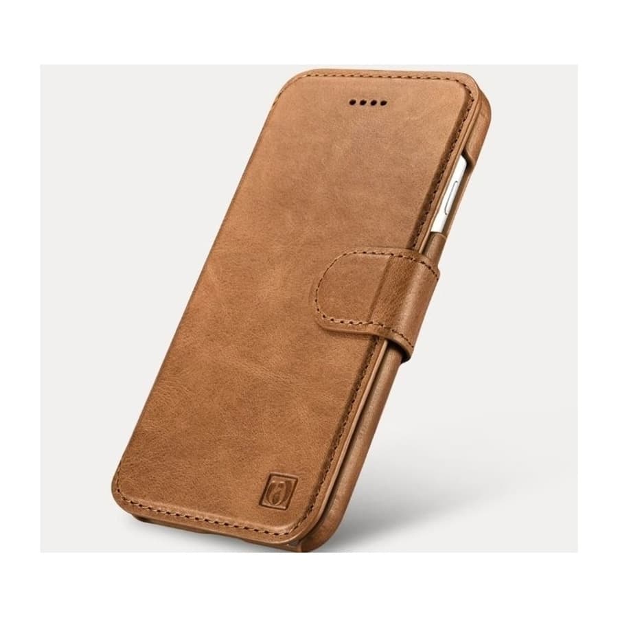 iPhone 7 Plus / 8 Plus - iCarer Echtleder Detachable 2 in 1 Mobile Phone Wallet Folio Case braun – 2