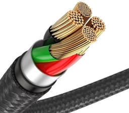 Baseus - Baseus Horizontal Data Cable with Downy Lamplight 2M noir – Bild 4