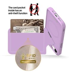 iPhone 16e/17e - Dux Rafi Series Magsafe with stand function, purple – Bild 3