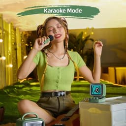 Divoom - DitooMic- 8 Bit Pixel Art Speaker - Bluetooth - Karaoke & Voice Morphing - Green – Bild 2