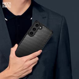 Samsung Galaxy S23 Plus - Custodia Raigor serie Scott nero carbonio – Bild 4