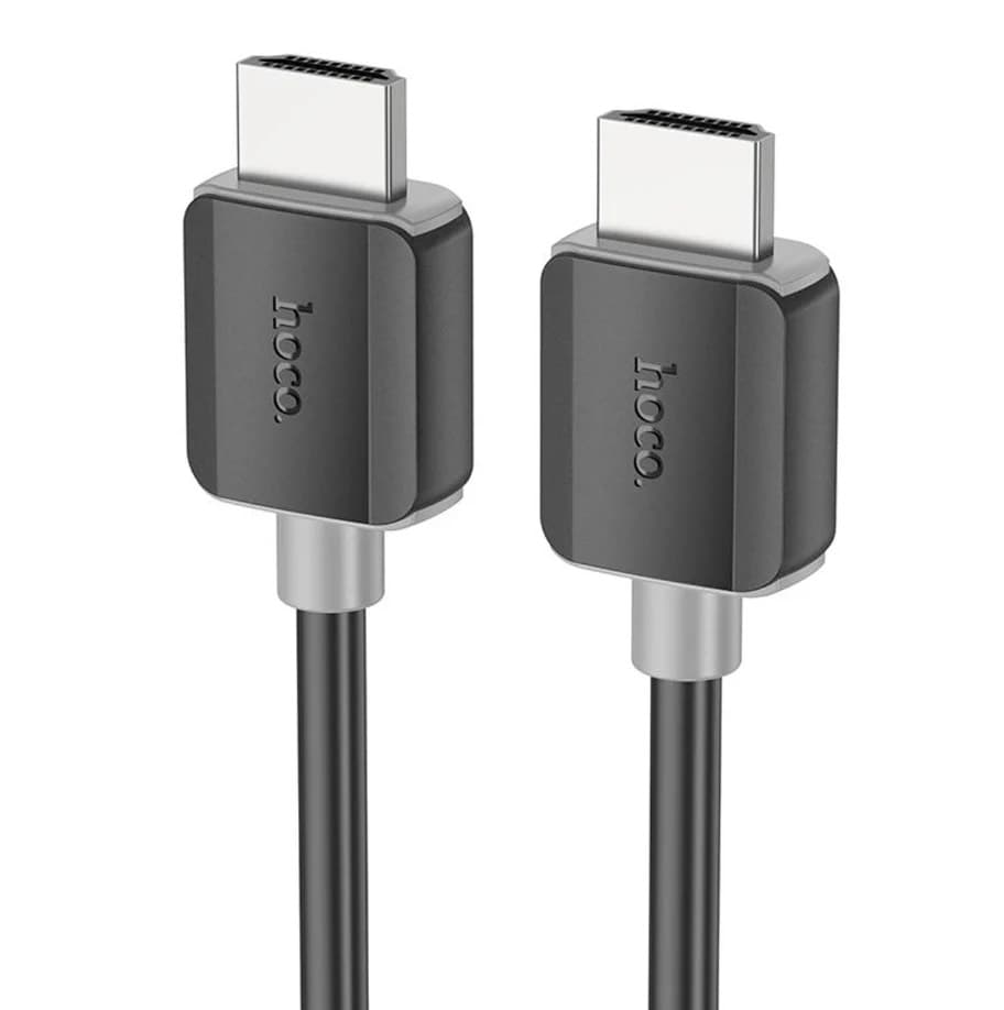 Hoco US03 HDTV 2.0 Male to Male 4K HDMI Kabel, 2 Meter, schwarz gummiert