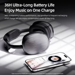 ROCK O5 - Cuffie HiFi senza fili, nero – Bild 2