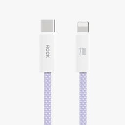 ROCK Rainbow Series C TO L 27W Fast Charging Data Cable 2M Blue – Bild 1