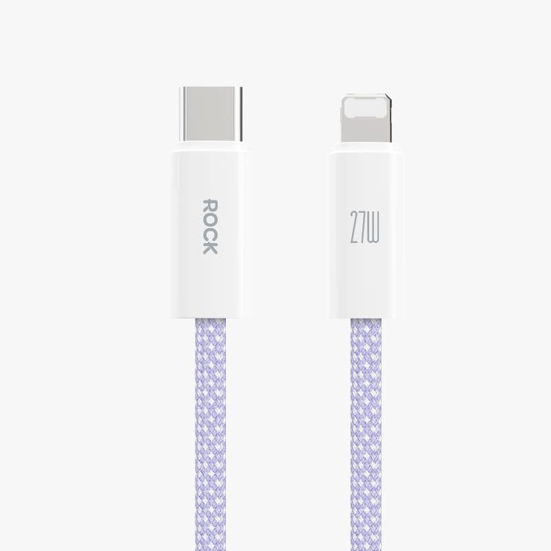 ROCK Rainbow Series C TO L 27W Fast Charging Data Cable 2M Blue