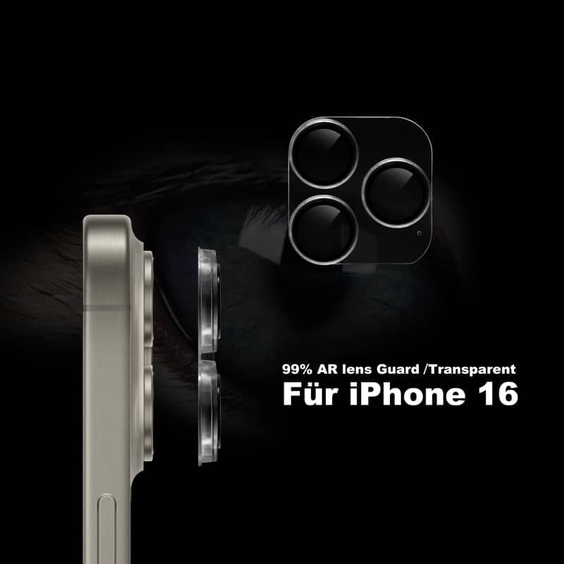 ANANK iPhone 16 Pro / 16 Max - Vetro blindato della fotocamera posteriore - 99AR Corning Glass - Protezione a doppia lente, trasparente – 2