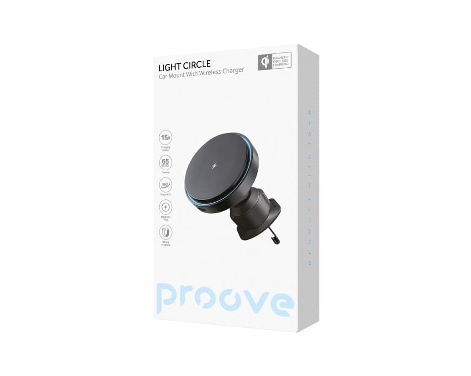 Proove - Supporto per auto Light Cicle con caricatore wireless, nero – 4