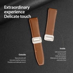Galaxy Watch - Cinturino DUX Gadget Series in vera pelle (22 mm), versione YA marrone – Bild 7
