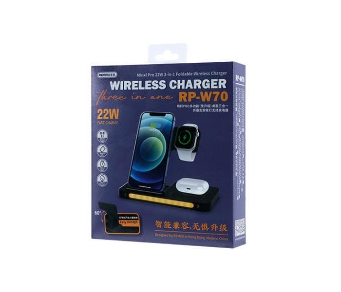 REMAX - Caricabatterie wireless RP-W70, nero – 2