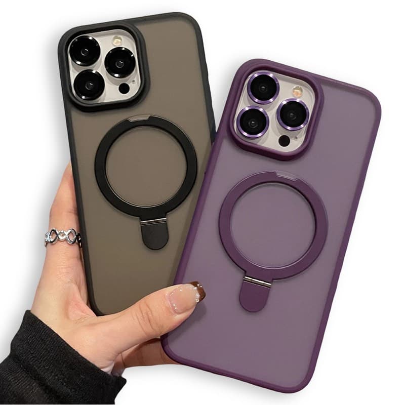 iPhone 16 - MagSafe Stand Etui mit Kameraschutz, Violett, Matt – 3