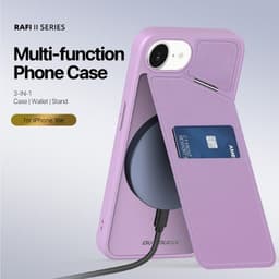 iPhone 16e/17e - Dux Rafi Series Magsafe with stand function, purple – Bild 7