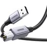 Ugreen – USB-A auf USB-B 2.0 Druckerkabel – Alugehäuse 3 m (US369 / 80804), schwarz/grau