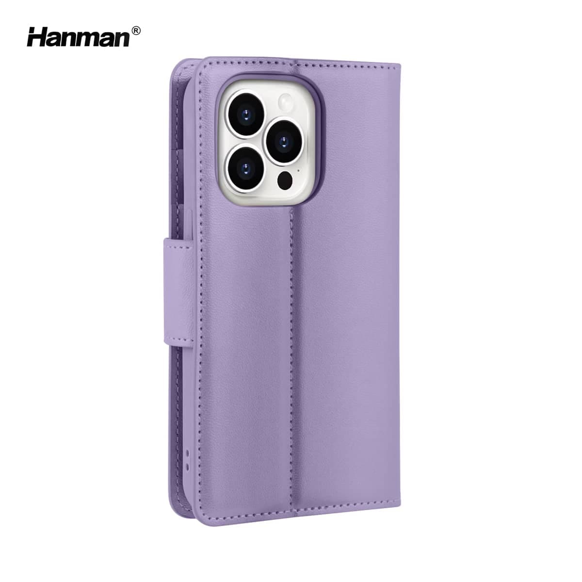 Apple iPhone 17 - Hanman Mill Flip Case mit 3 Kartenfächern, Lila – 4