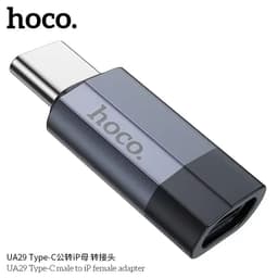 Hoco UA29 Typ-C auf Lightning Adapter weiblich, dunkelblau – Bild 1