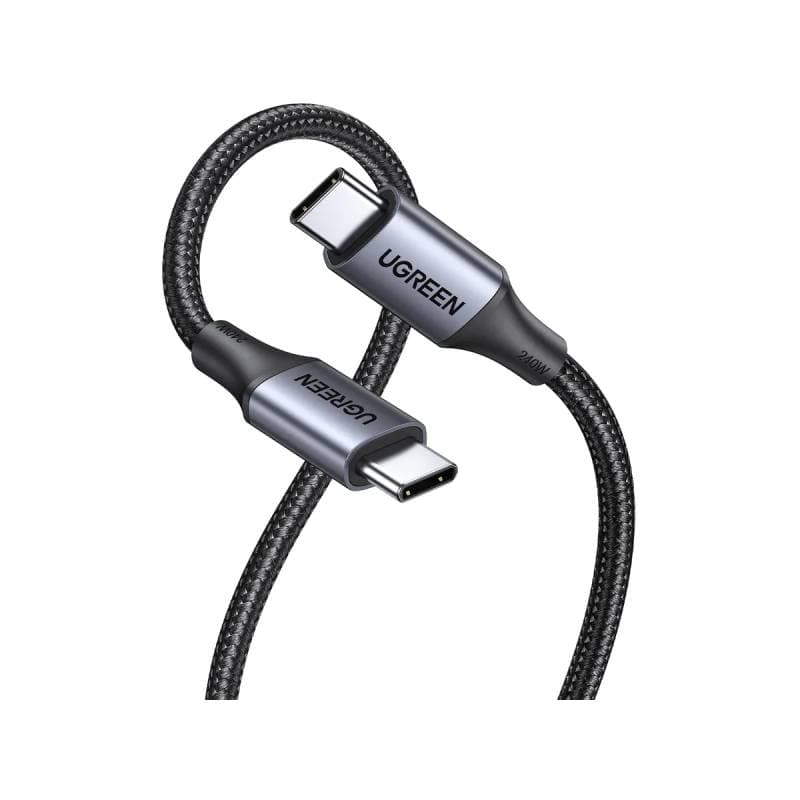 UGREEN - USB-C to USB-C 240W Fast Charging Gewobenes Kabel, US535 2m, Space Gray – 2