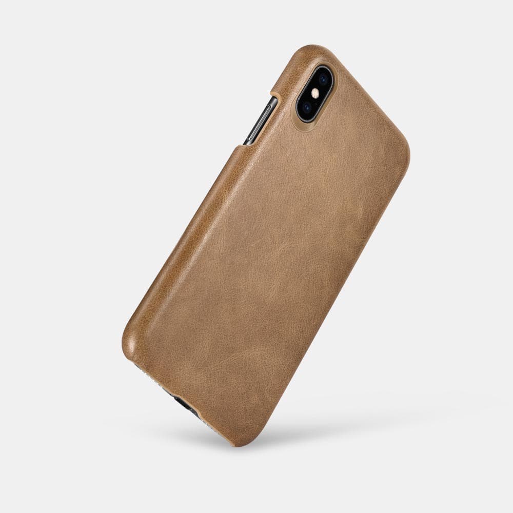 iPhone Xs Max - Custodia flip wallet in vera pelle iCarer - rimovibile - 2 in 1, marrone (RIXS07-BN) – 3