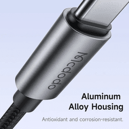 McDodo -USB-C auf USB-C Ladekabel mit Ladelämpchen, 1.2m, 100W, Schwarz – Bild 6