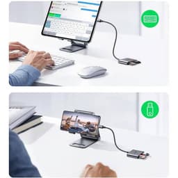 Ugreen - USB-C SD card reader 3-in-1 (CM387 / 80798), gray/black – Bild 4