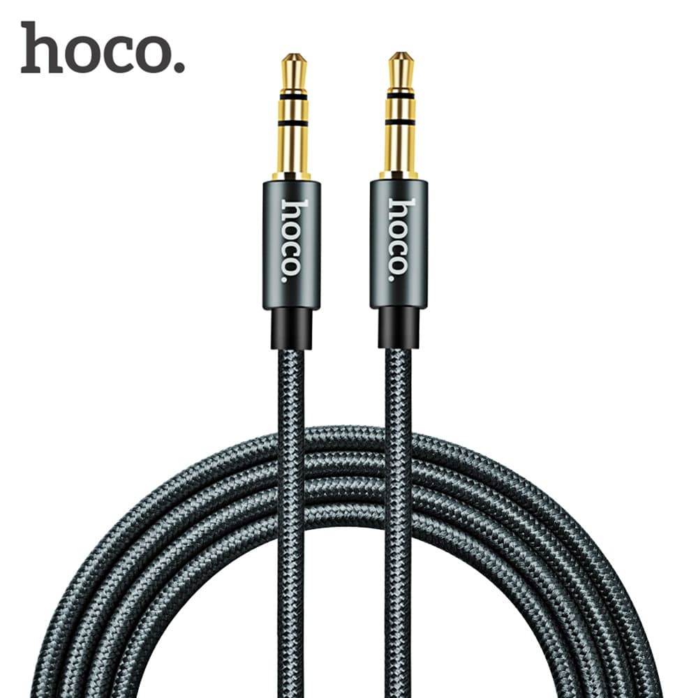 Hoco AUX Kabel 1 Meter, UPA02 AUX Spring Audio, schwarz