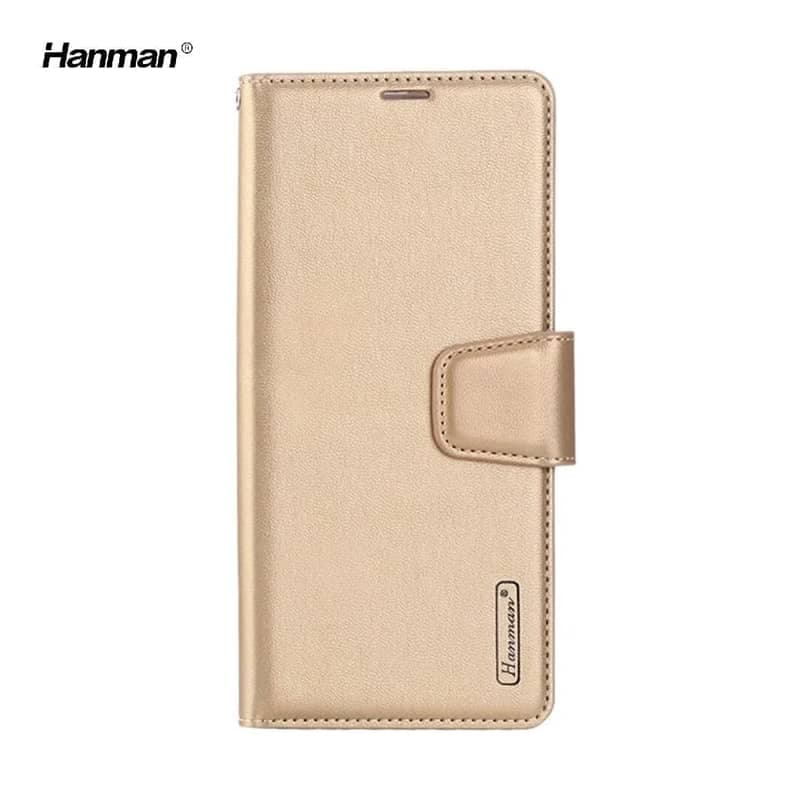 Samsung Galaxy Note 10 Plus 4G/5G - Hanman Mill Flip Case mit 3 Kartenfächern, gold – 2