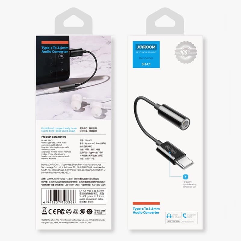 Joyroom - Type-C to 3.5mm Audio Converter (SH-C1), Ben Series – 4