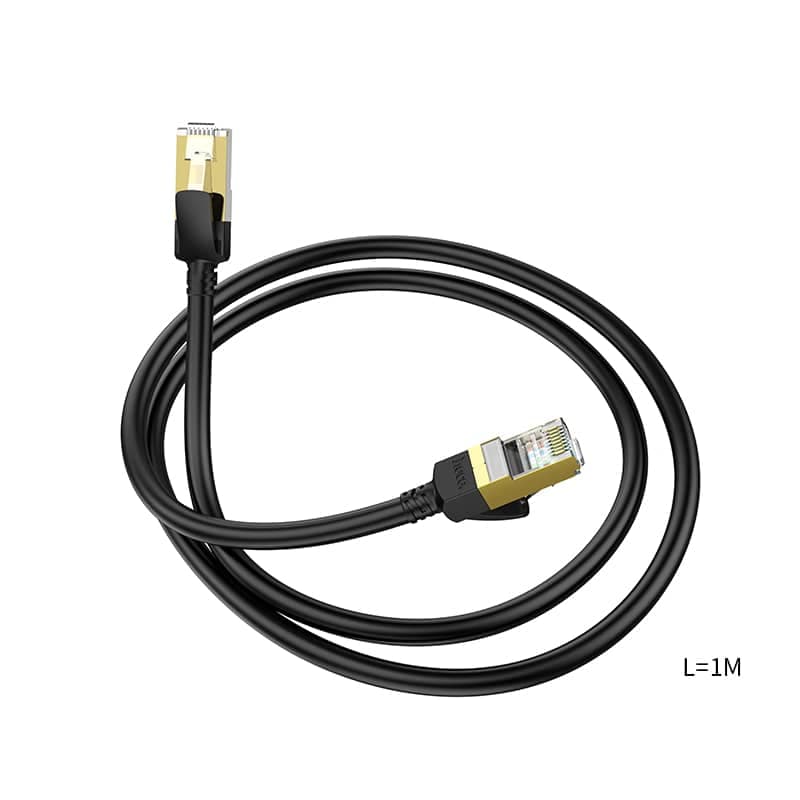 Hoco US02 Pure copper CAT6 gigabit Ethernet cable, 1 meter, black