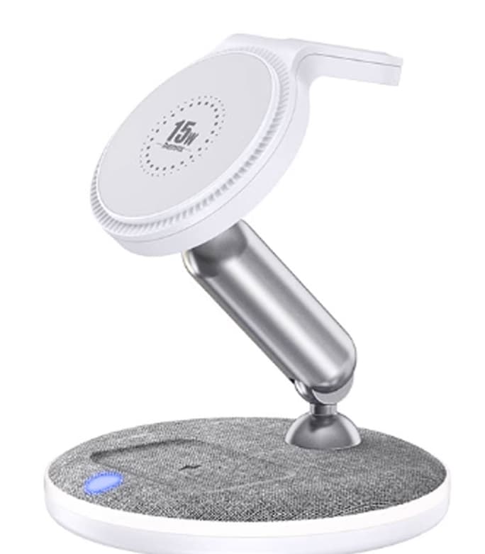 REMAX - RP-W90 Caricabatterie wireless pieghevole 3 in 1, 22W, bianco