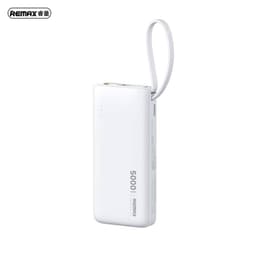 REMAX RPP-676 Xiaoxiao 2.1A Powerbank 5000mAh con cavo iPhone, bianco – Bild 1