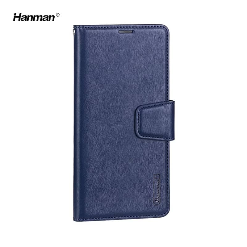 Apple iPhone 5/5S/SE 2016 - Hanman Mill Flip Case mit 3 Kartenfächern, dunkelblau – 2