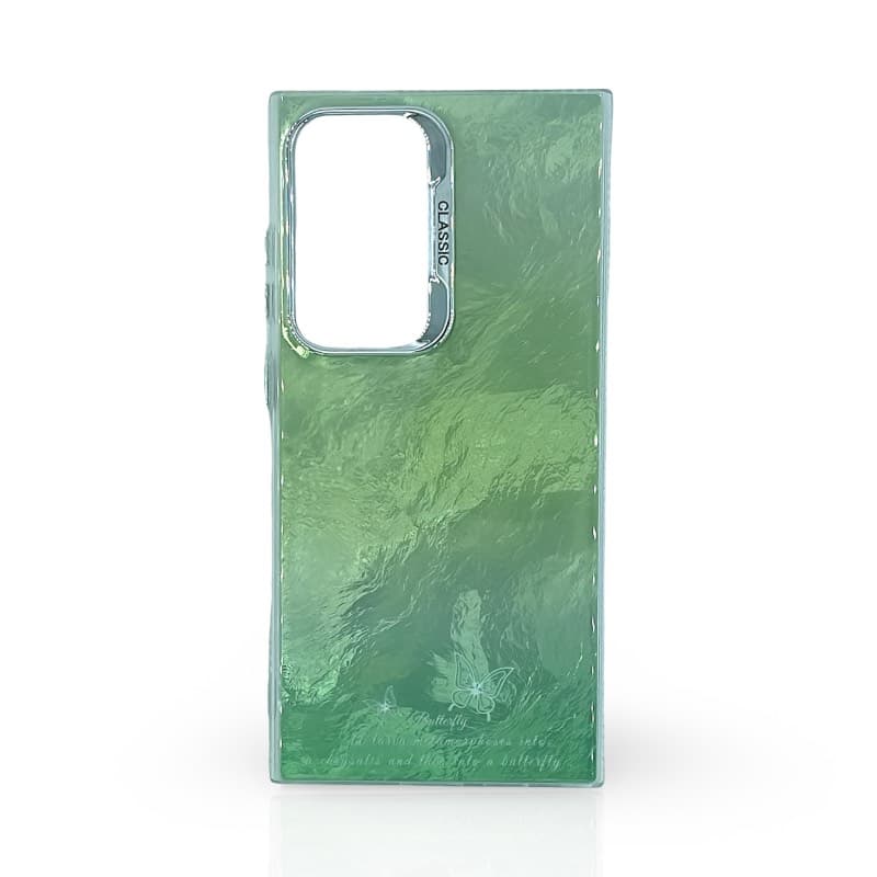Samsung Galaxy S24 - Citazione iridescente - Custodia a specchio verde