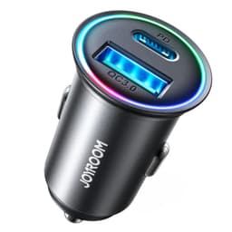 Joyroom - JR-CCN04, Mini Metal Fast Car Charger (A+C) 60W, Schwarz – Bild 2