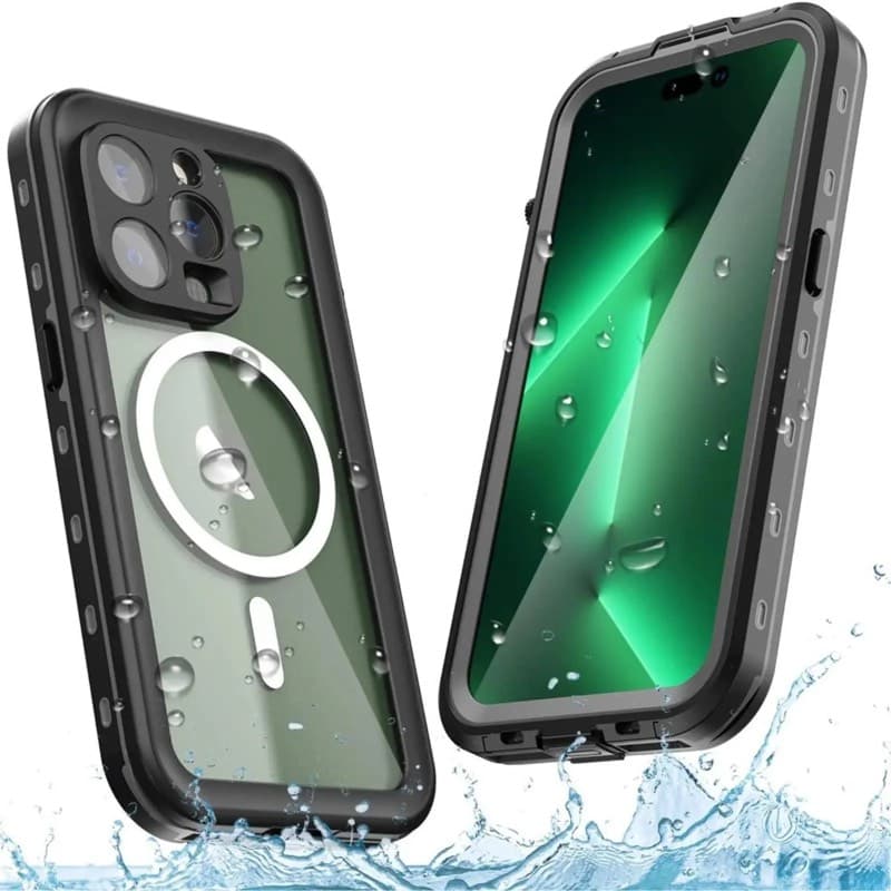Apple iPhone 14 Pro - Redpepper IP68 Dot+ Series Wasserdichtes Outdoor Case mit Magsafe, schwarz