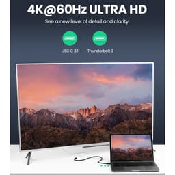 UGREEN - USB-C Verlängerungskabel 0.5m Type-C male Type-C female - 20V 3A, schwarz – Bild 7