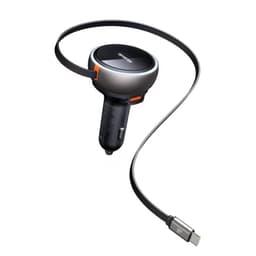 McDodo - Caricabatterie da auto FreeGo 80W con cavo retrattile, nero – Bild 1