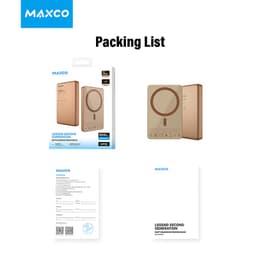Maxco MP38 - Powerbank 5000mAh, MagSafe kompatibel, ultraslim, leicht und tragbar, bronze – Bild 7