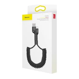 Baseus - Fish Eye Spring Data Cable USB for iP, 2A 1m, Black (CALSR-01) – Bild 6
