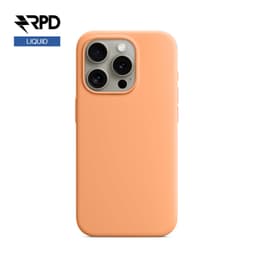 iPhone 15 Pro - Silicone Case Orange Sorbet, Liquid (version Magsafe) – Bild 1