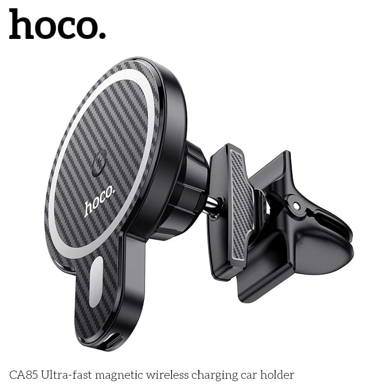 Hoco CA85 Supporto magnetico ultraveloce per la ricarica wireless dell'auto, nero – 4