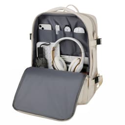 Okade - S2304 Notebook backpack - USB, water-repellent, business and travel, up to 17.3 inch, beige – Bild 7