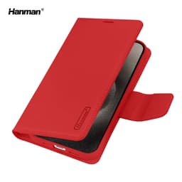 Apple iPhone Air - Hanman Mill Flip Case mit 3 Kartenfächern, rot – Bild 2