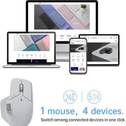 rapoo - MT760 - Mouse Bluetooth - Mouse senza fili, grigio chiaro – Bild 2