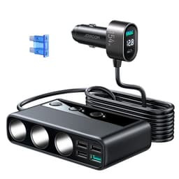 Joyroom - Caricabatterie da auto, adattatore per accendisigari da 210W con 3 prese e 6 porte USB (PD+QC3.0+USB*4), nero (JR-CL06) – Bild 4