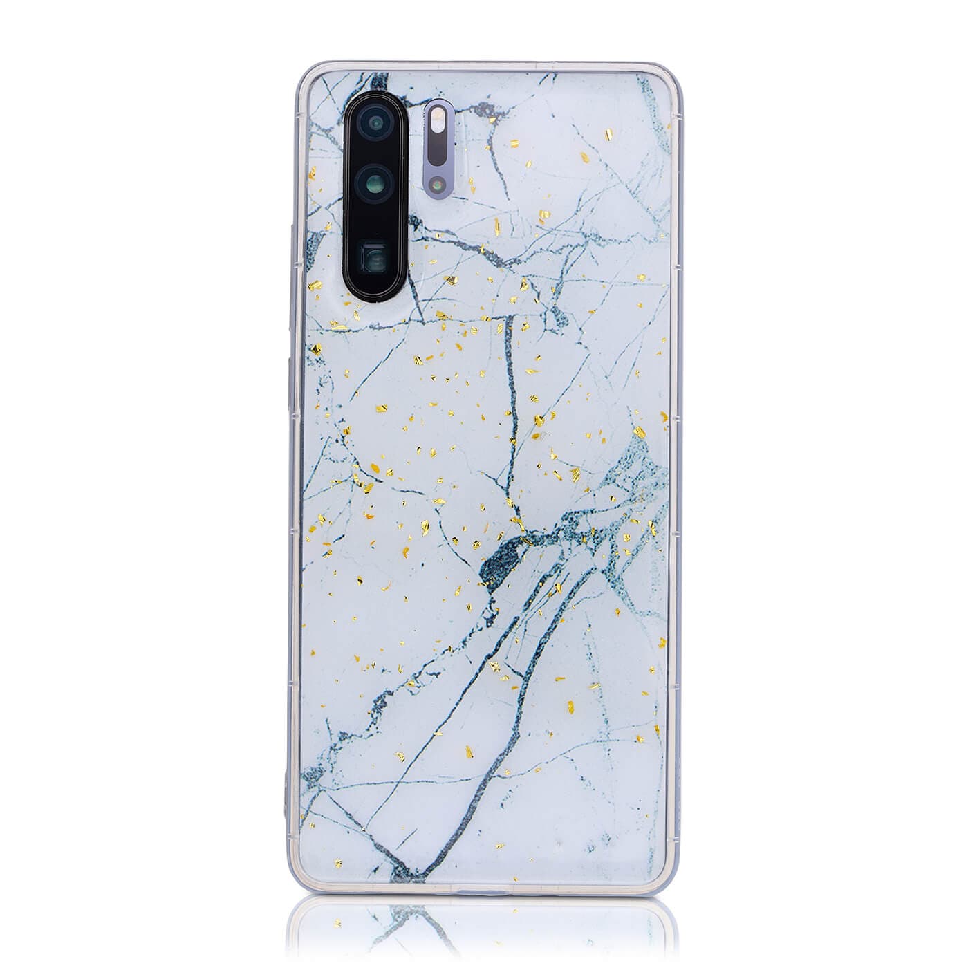 Huawei P30 Pro - Marmo bianco e scaglie d'oro