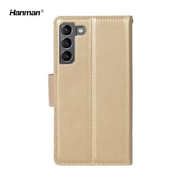 Samsung Galaxy S22 - Hanman Mill flip case with 3 card slots, gold – Bild 4