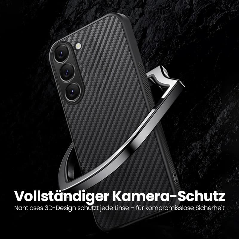 Samsung Galaxy S23 - Robusta custodia in TPU con effetto carbonio, nero – 3