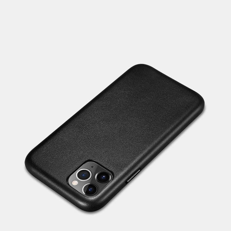 iPhone 11 Pro Max - iCarer genuine leather back case black (RIX1120-BK) – 4