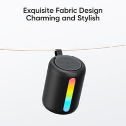 Rock - S56 Hi-Fi Fabric Mesh Portable Bluetooth LED Speaker, Speaker, Black – Bild 6