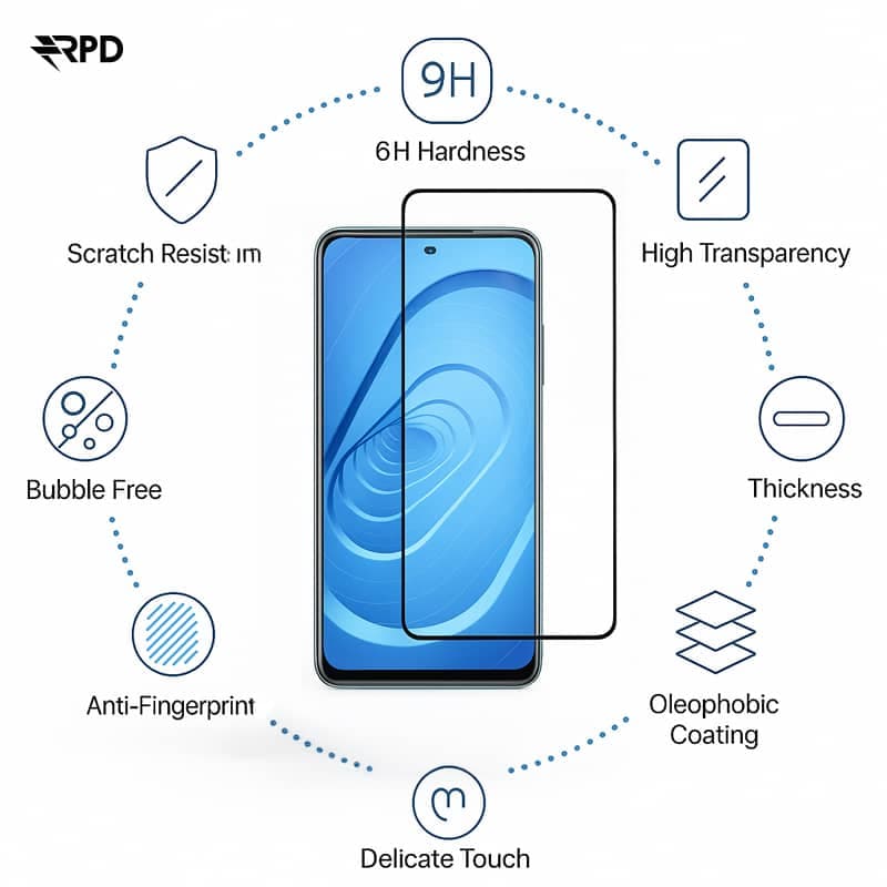 Oppo Reno8 Pro 5G (CPH2357) - Vetro blindato 2.5D - Colla completa, trasparente – 2